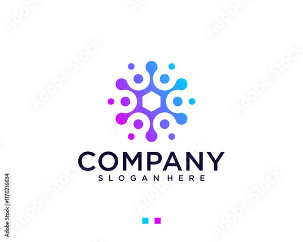 Fototapeta Technology data logo