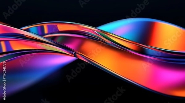 Fototapeta Abstract Swirls in Luminous Gradient Harmony