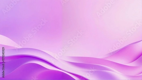 Fototapeta 3D abstract background generative ai image with purple to pink gradient, symbolic of relaxation and balance of healthy lifestyle, with organic wave pattern
