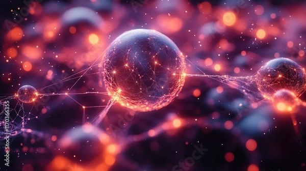 Fototapeta Cosmic Orbs: A Journey through the Ethereal Realms