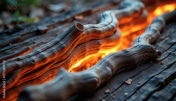 Obraz Dynamic Driftwood Texture with Radiant Subtle Highlights