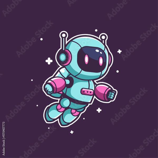 Fototapeta Cyborg in space