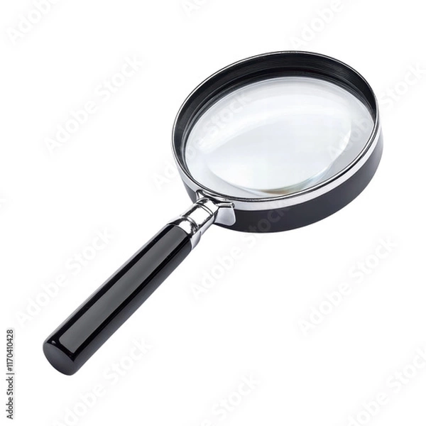 Fototapeta Sleek magnifying glass with a black handle