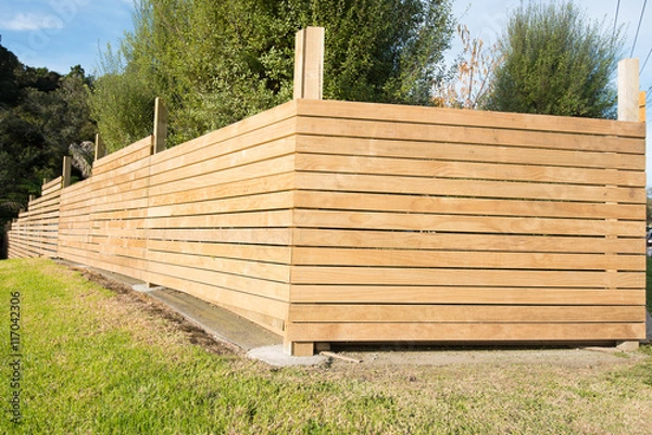 Obraz New timber fence