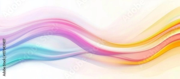 Fototapeta Abstract background with a wavy gradient for design, banner, or cover  illustration. Colorful wallpaper in a flat style with a copy space area