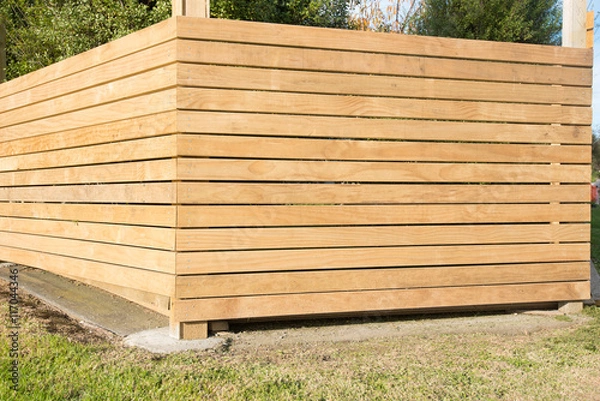 Obraz New timber fence