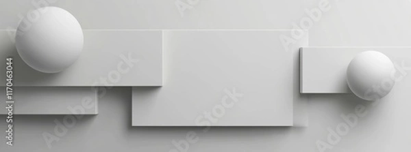 Fototapeta geometric symbols on abstract white background