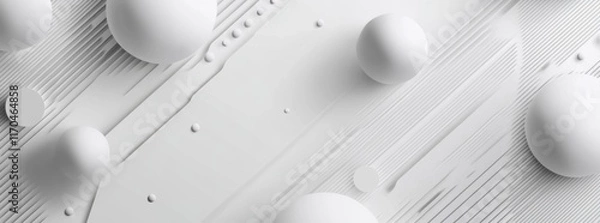 Fototapeta abstract white background with geometric symbols 