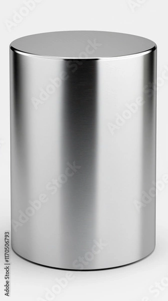 Obraz Vertical polished cylinder reflecting light softly.
