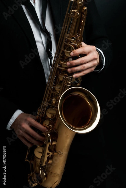 Obraz playing the saxophone