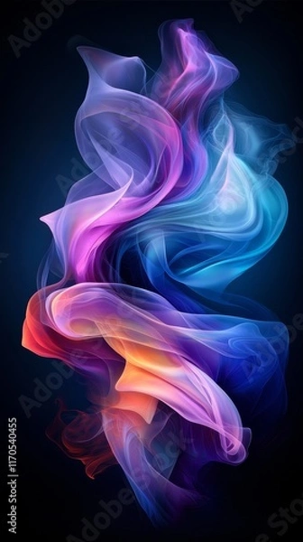 Fototapeta Abstract Colorful Swirls Fluid Design Energy Motion Background