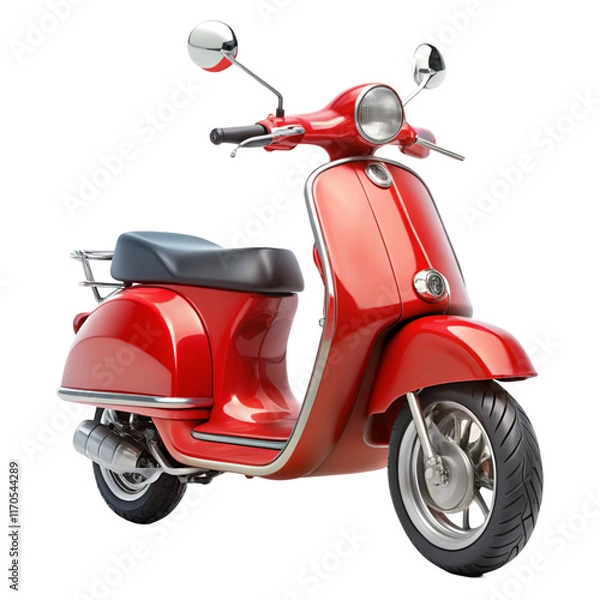 Obraz red scooter isolated on white