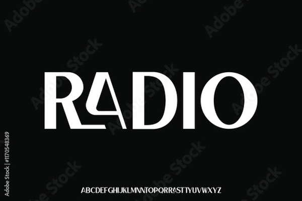 Fototapeta Display alphabet font vector design suitable for headline, poster, logo, magazine and many more