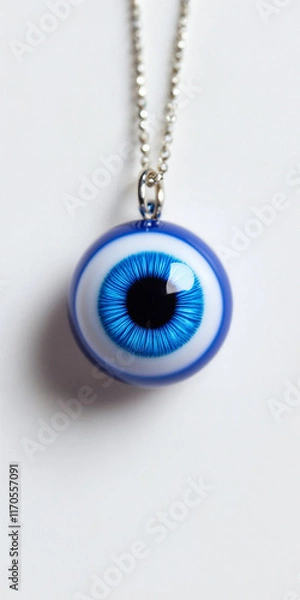 Fototapeta Concept photo of evil eye bead with space for text	