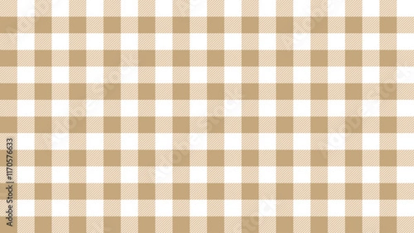 Obraz Classic beige and white gingham pattern, perfect for various design applications.