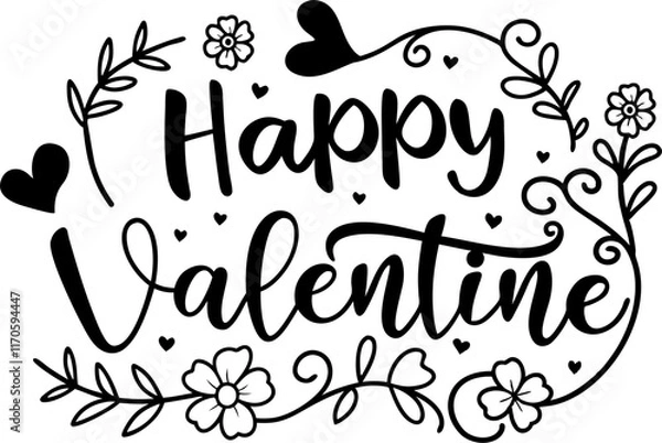 Obraz valentine decoration vector on transparent background