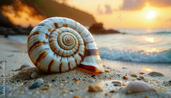 Fototapeta close up nautilus shell