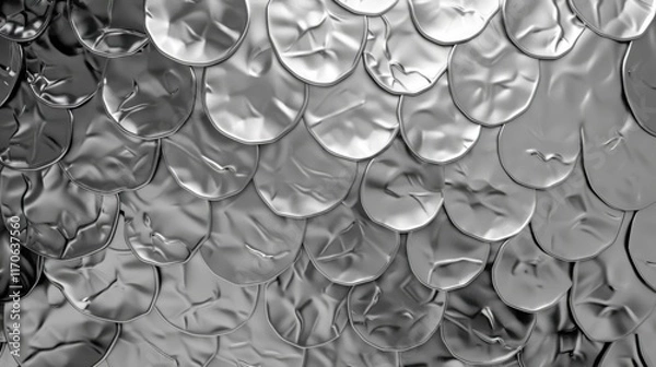 Fototapeta Design of Background with Silver Metal Texture