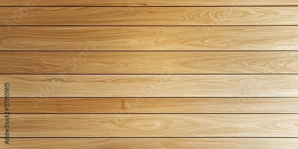 Fototapeta A smooth, light-colored wood wall with a minimalist design in a Scandinavian-inspired room.