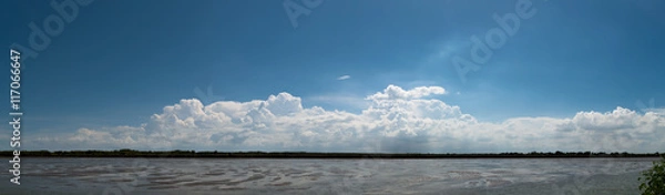 Obraz white cloud blue sky panorama