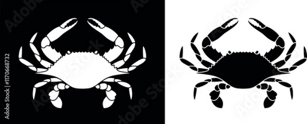 Obraz Blue crab. Logo. Isolated crab on white background