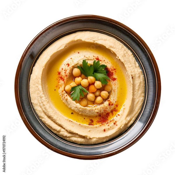 Obraz Hummus,Classic,Middle,Eastern,Dish,Isolated,on,White,Background