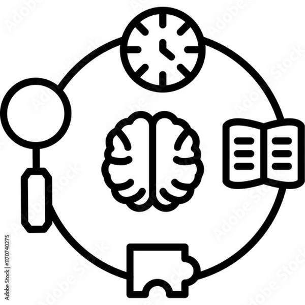 Fototapeta Multisensory Learning Icon