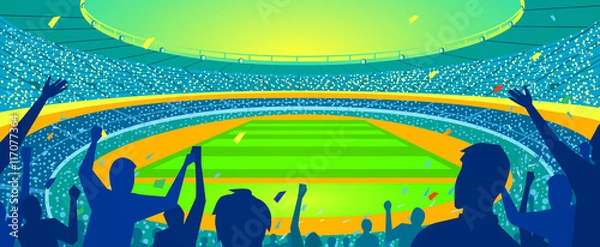 Fototapeta Kolorowy stadion.