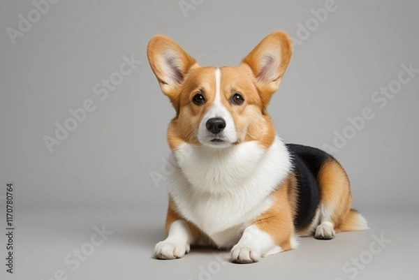 Fototapeta there is a dog that is looking at the camera with a big smile