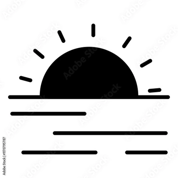 Fototapeta Sunset Icon