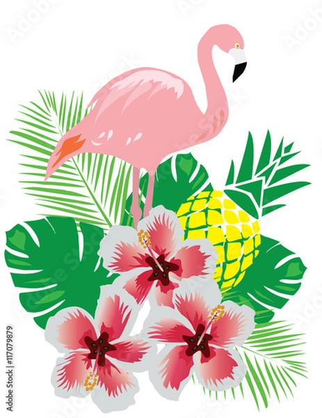 Fototapeta Vector Flamingo