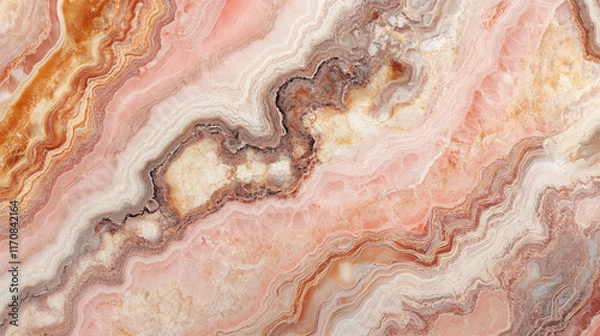 Obraz Elegant pink marble texture with intricate natural patterns