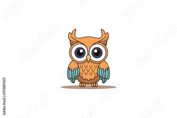 Obraz owl on white background cartoon vector design