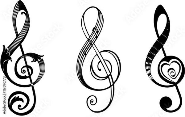 Obraz Treble clef
