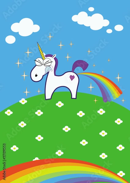 Obraz focused unicorn