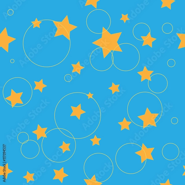 Fototapeta Circle and star seamless pattern