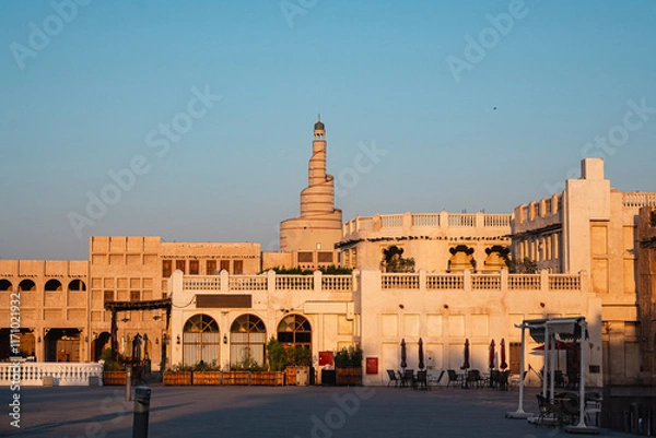 Obraz masjid in souq waqif area in doha qatar