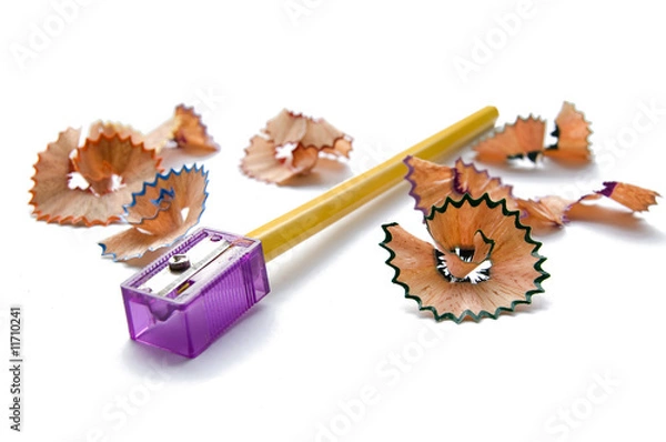 Obraz Wooden Pen and Sharpener