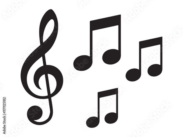 Obraz music notes icon vector