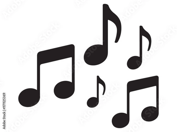 Obraz music notes icon vector