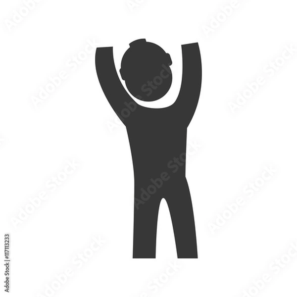 Fototapeta Repair and construction concept represented by constructer pictogram with helmet icon. Isolated and flat illustration