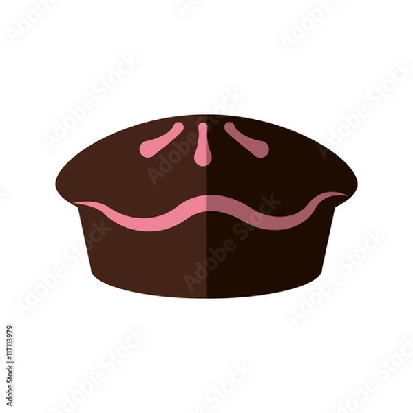 Fototapeta Bakery concept represented by cake icon. Isolated and flat illustration