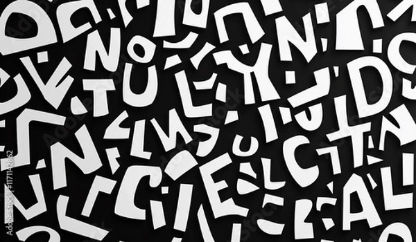 Fototapeta Geometric shape doodle seamless abstract shapes pattern design