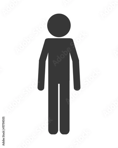 Fototapeta flat design user pictogram icon vector illustration