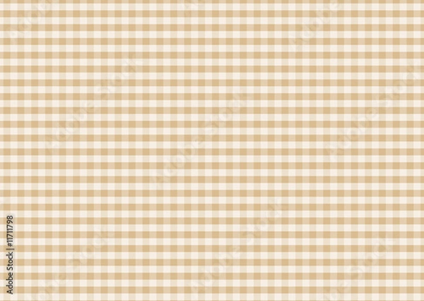 Obraz ベージュ春チェック柄　