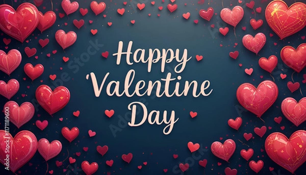 Fototapeta Celebrate Love in Style Happy Valentine's Day! ai generated