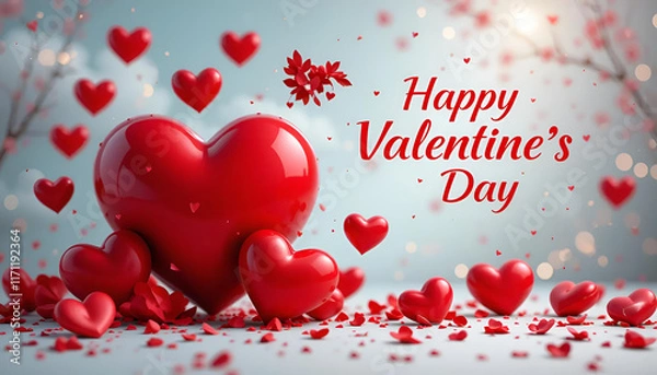 Fototapeta Celebrate Love in Style Happy Valentine's Day! ai generated