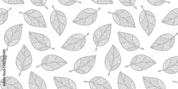 Fototapeta leaves seamless pattern background. tea leaf pattern. leaves pattern background. seamless patterns with leaves background