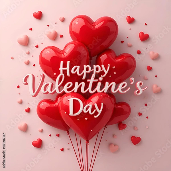 Fototapeta Celebrate Love in Style Happy Valentine's Day! ai generated