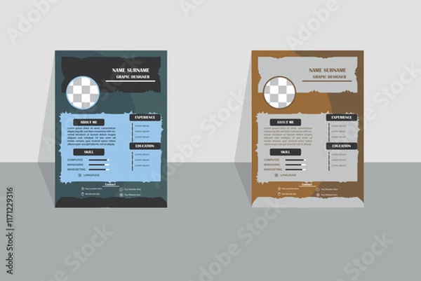 Obraz Mordern CV Design with vector and RGB color